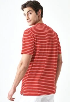 Slim Fit- T-Shirt Print - Red And White -Heren Mode Boutique 0155cf6a85cc4e089fbbbc33c0f82f76