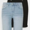 Only & Sons Onsply 2 Pack - Jeansshort - Light Blue Denim/Black