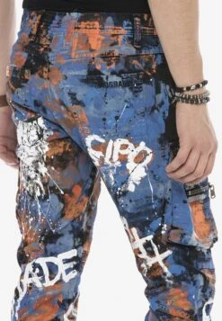 Cipo & Baxx Slim Fit Jeans - Blau -Heren Mode Boutique 194e1726f57048fdb65dc92ff191b9cb