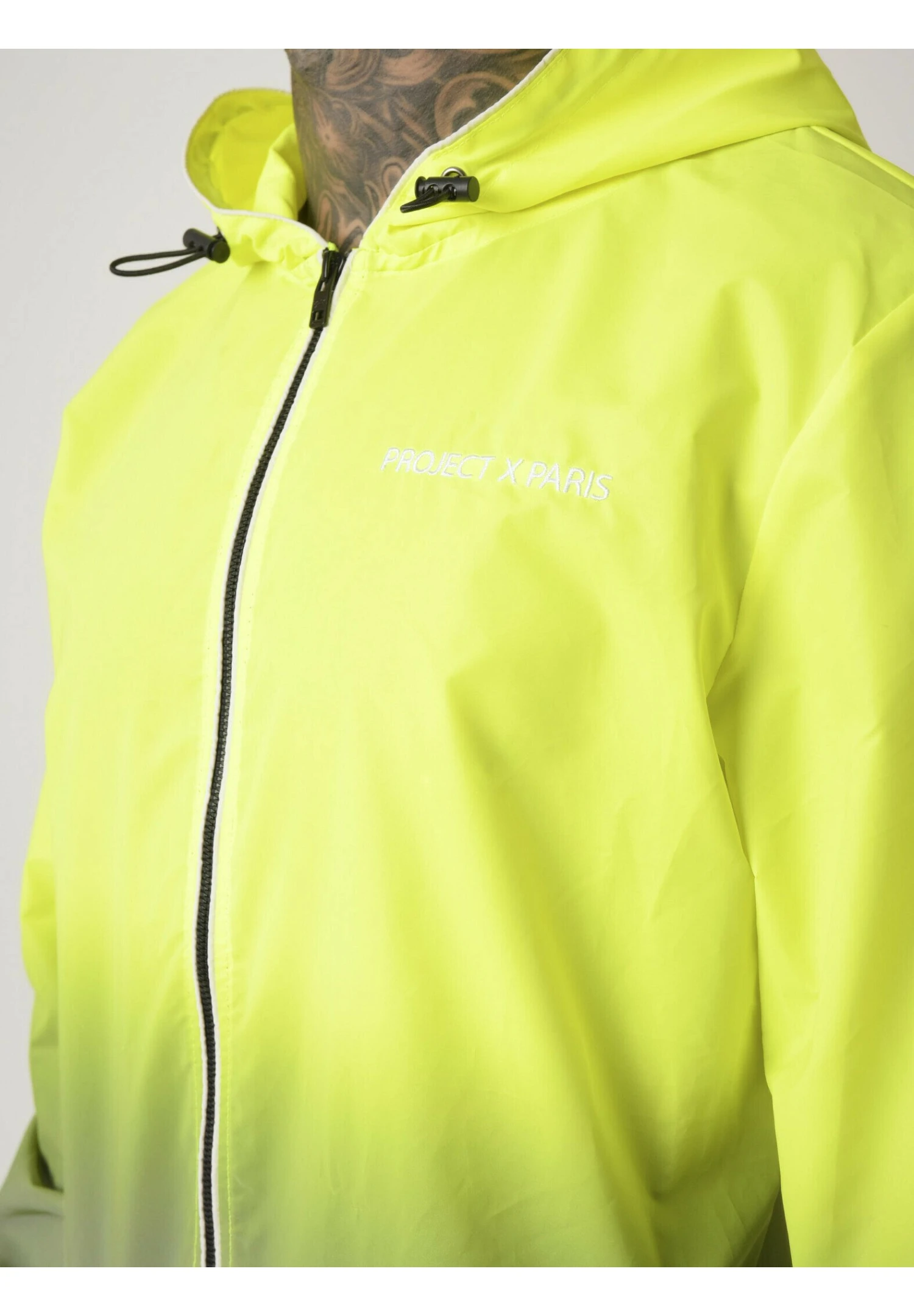 À Capuche Réfléchissante - Trainingsvest - Jaune Fluo 6 À Capuche Réfléchissante - Trainingsvest - Jaune Fluo - Afbeelding 4