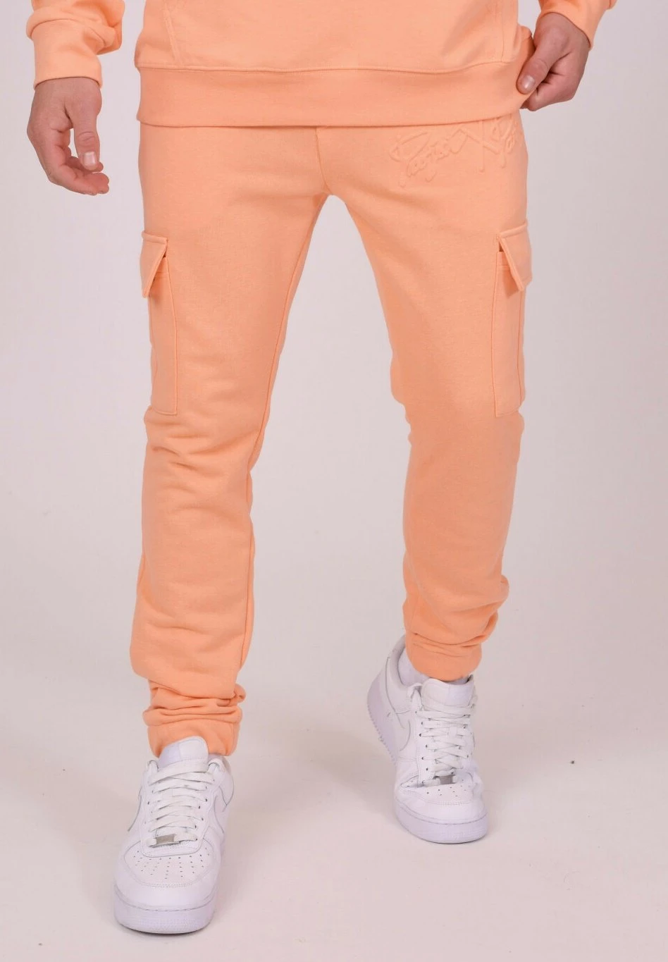 Bas DeLogo Embossage Relief - Cargobroek - Pêche 3 Bas DeLogo Embossage Relief - Cargobroek - Pêche