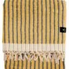 Pompom Striped Unisex - Strandaccessoire - Yellow