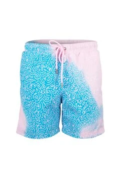 Doodle Color Changing Swimshorts - Zwemshorts - Teal/Pink -Heren Mode Boutique 2e8ca8f722c144269807cb2ff347e7b3