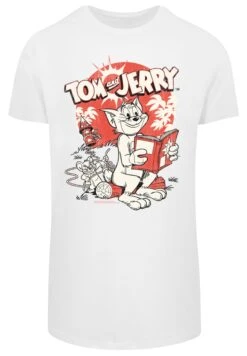 F4NT4STIC Tom And Jerry - T-Shirt Print - White