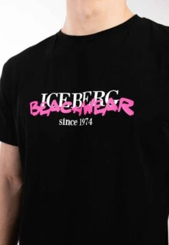 Iceberg Stampa Sul Petto - T-Shirt Print - Black -Heren Mode Boutique 31521ee998634edf8a35e802d53ce803