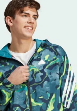 Adidas Sportswear Future Icons Allovr Print Full Zip - Trainingsvest - White Arctic Night -Heren Mode Boutique 32eb85174ef246b4a9382fc9f8a92c98