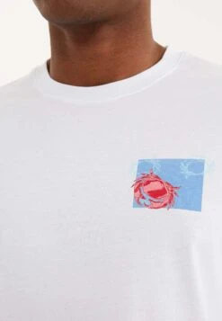 T-Shirt Print - White Blue -Heren Mode Boutique 3a76b93a4a0c432fa2d0d491e45ef48d