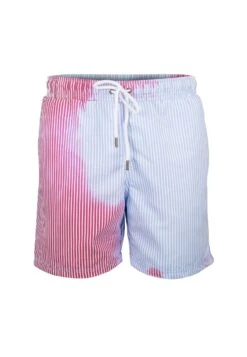 Striped Color Changing Swimshorts - Zwemshorts - Cherry/Blue -Heren Mode Boutique 4004e8f30fde43aea637b8e79d9be4db