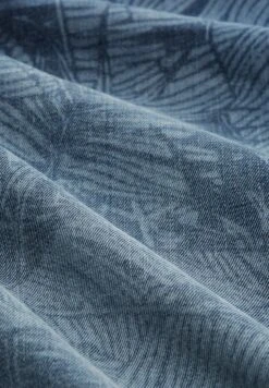 Tom Tailor Gemusterte Morris - Jeansshort - Dark Banana Leaf Lazer Denim -Heren Mode Boutique 47ec1d28074a47cc81e363067d960b81