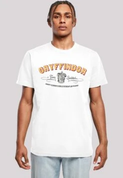F4NT4STIC Harry Potter Gryffindor Team Quidditch - T-Shirt Print - White