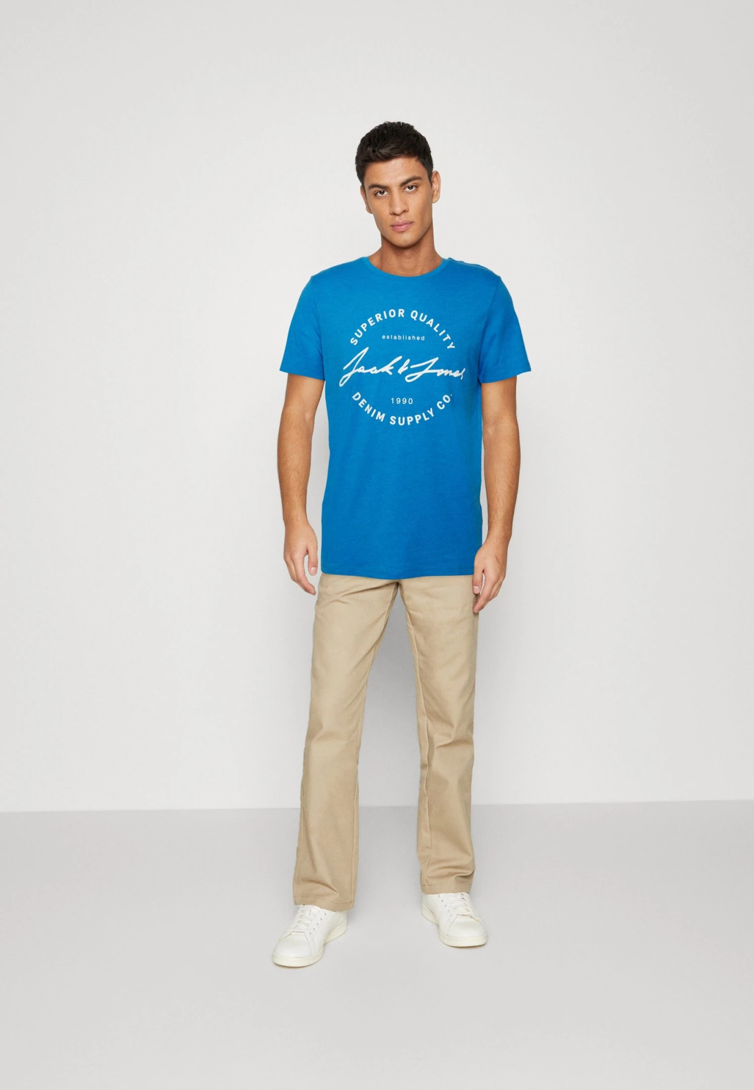 Jack & Jones Jjace Tee Crew Neck 3 Pack - T-Shirt Print - Navy/Wrought/French 3 Jack & Jones Jjace Tee Crew Neck 3 Pack - T-Shirt Print - Navy/Wrought/French