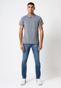 French Connection Birdseye Short Sleeve With Tipping - Poloshirt - Dk Nvy Brdseye Dk Nv