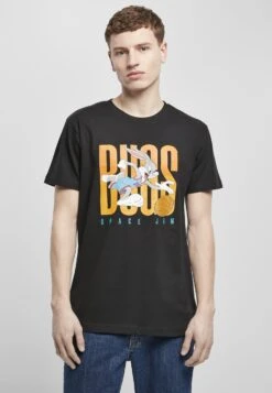Mister Tee Space Jam Big Bugs Playing- T-Shirt Print - Black