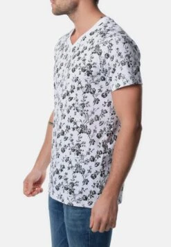 T-Shirt Print - Blanc -Heren Mode Boutique 551be9a5aff641feba559179c4203548