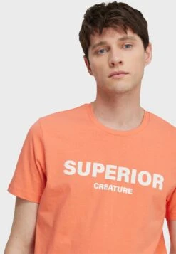 T-Shirt Print - Coral -Heren Mode Boutique 5c35c3abed3e42878dffda207ac194e2