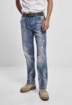 Brandit Herren- Straight Leg Jeans - Blue Washed