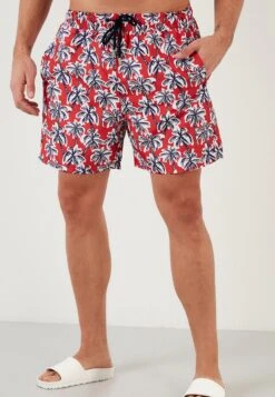 Slim Fit - Zwemshorts - Red