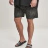 URBAN CLASSICS Pattern - Zwemshorts - Palm/Olive