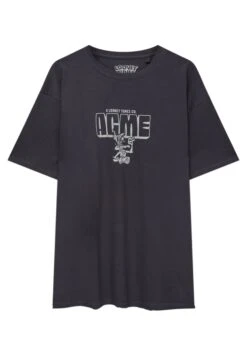 PULL & BEAR Looney Tunes - T-Shirt Print - Dark Grey -Heren Mode Boutique 5ef5586554264451bb476bbf8a79abc2