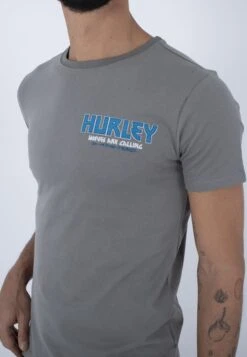 HURLEY Tour Ss Tee - T-Shirt Print - Dk Grey Htr -Heren Mode Boutique 66dfd9a94edc47a8a9b58371157f5226