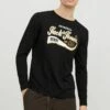 Jack & Jones Logo - Longsleeve - Black