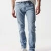 Straight Leg Jeans - Blue