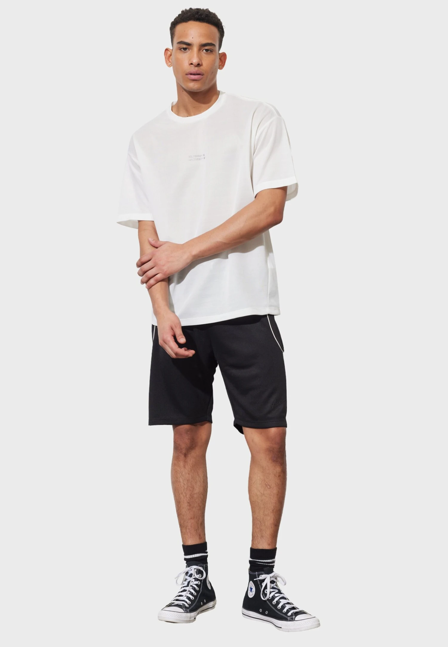 Loose Fit- T-Shirt Basic - White 4 Loose Fit- T-Shirt Basic - White - Afbeelding 2