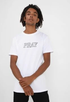 Mister Tee Pray Hands - T-Shirt Print - White -Heren Mode Boutique 84cf1206227641eb830e762c28e78ad7