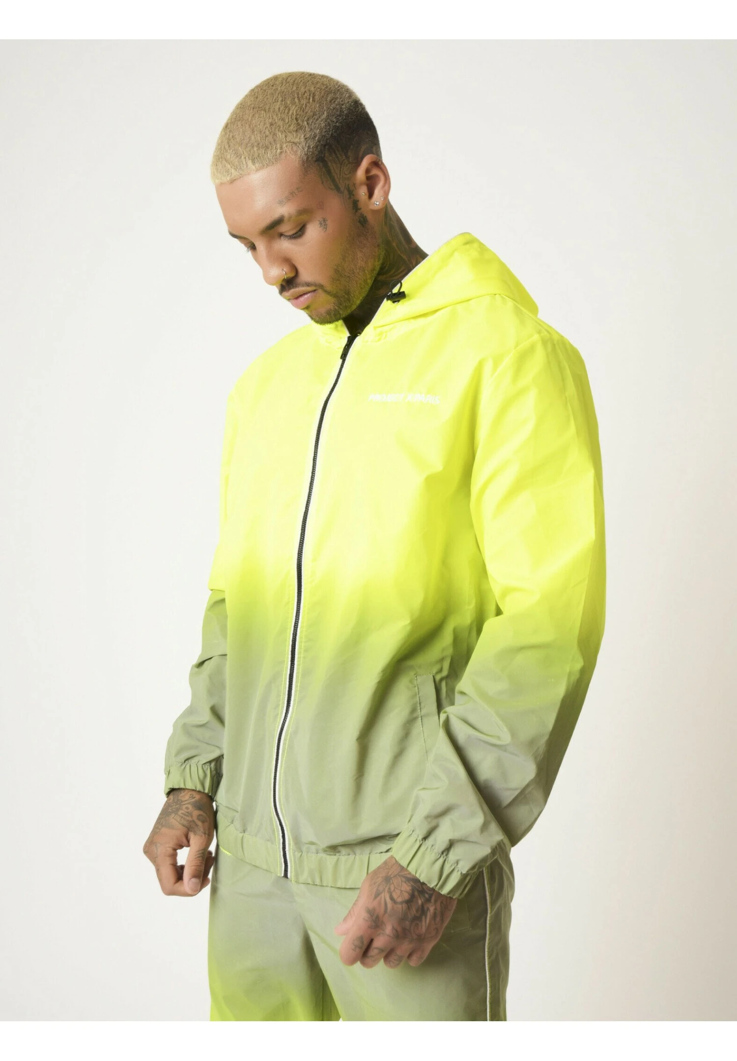 À Capuche Réfléchissante - Trainingsvest - Jaune Fluo 7 À Capuche Réfléchissante - Trainingsvest - Jaune Fluo - Afbeelding 5