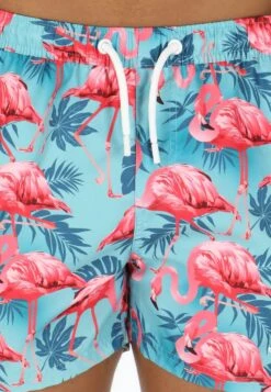 Zwemshorts - Turquoise Flamingo -Heren Mode Boutique 8a78e33c2b8a4666befa44c82da0ad1f