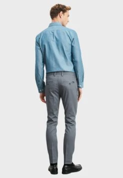 Slim Fit Side Pocket - Chino - Grey Blue -Heren Mode Boutique 937548a3a02d4973a33bd4dc61fe81ce
