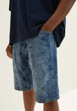 Tom Tailor Gemusterte Morris - Jeansshort - Dark Banana Leaf Lazer Denim -Heren Mode Boutique 94fad18dcdfb4e9cbdec9c0c1fa85fae