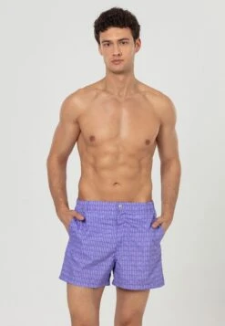 Patterned Snap Up - Zwemshorts - Lilac