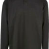 URBAN CLASSICS Oversized Henley Longsleeve - Longsleeve - Black