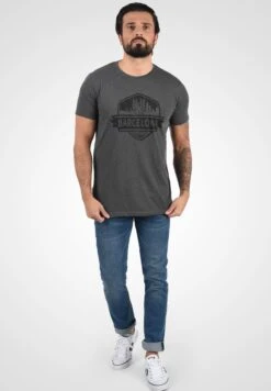 Solid Sdcimo - T-Shirt Print - Dark Grey Melange -Heren Mode Boutique 9af8897b1d324358bff1645939f6b585