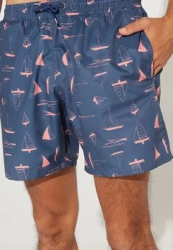Standard Fit - Zwemshorts - Pink/Navy -Heren Mode Boutique 9bf79f7f83c74839ba08c351d980c7e2