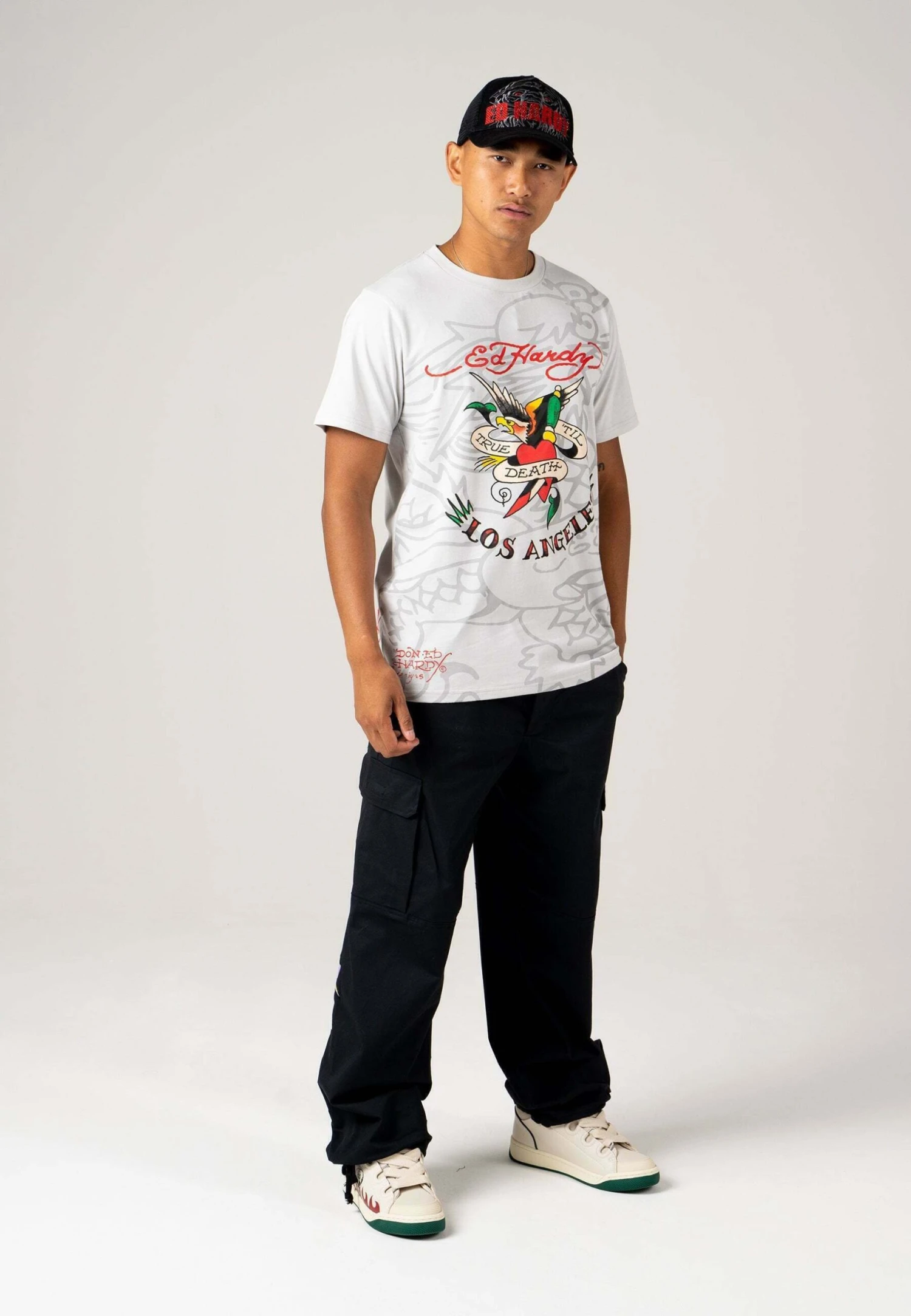 Ed Hardy True-Till-La - T-Shirt Print - Grey 4 Ed Hardy True-Till-La - T-Shirt Print - Grey - Afbeelding 2