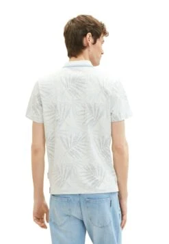 Tom Tailor Mit Allover-Print - Poloshirt - Light Blue Tonal Leaf Design -Heren Mode Boutique a28384cb71304896b1b20c01517c3901