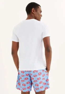 T-Shirt Print - White Blue -Heren Mode Boutique a5f7166543594833997436e95fe31132