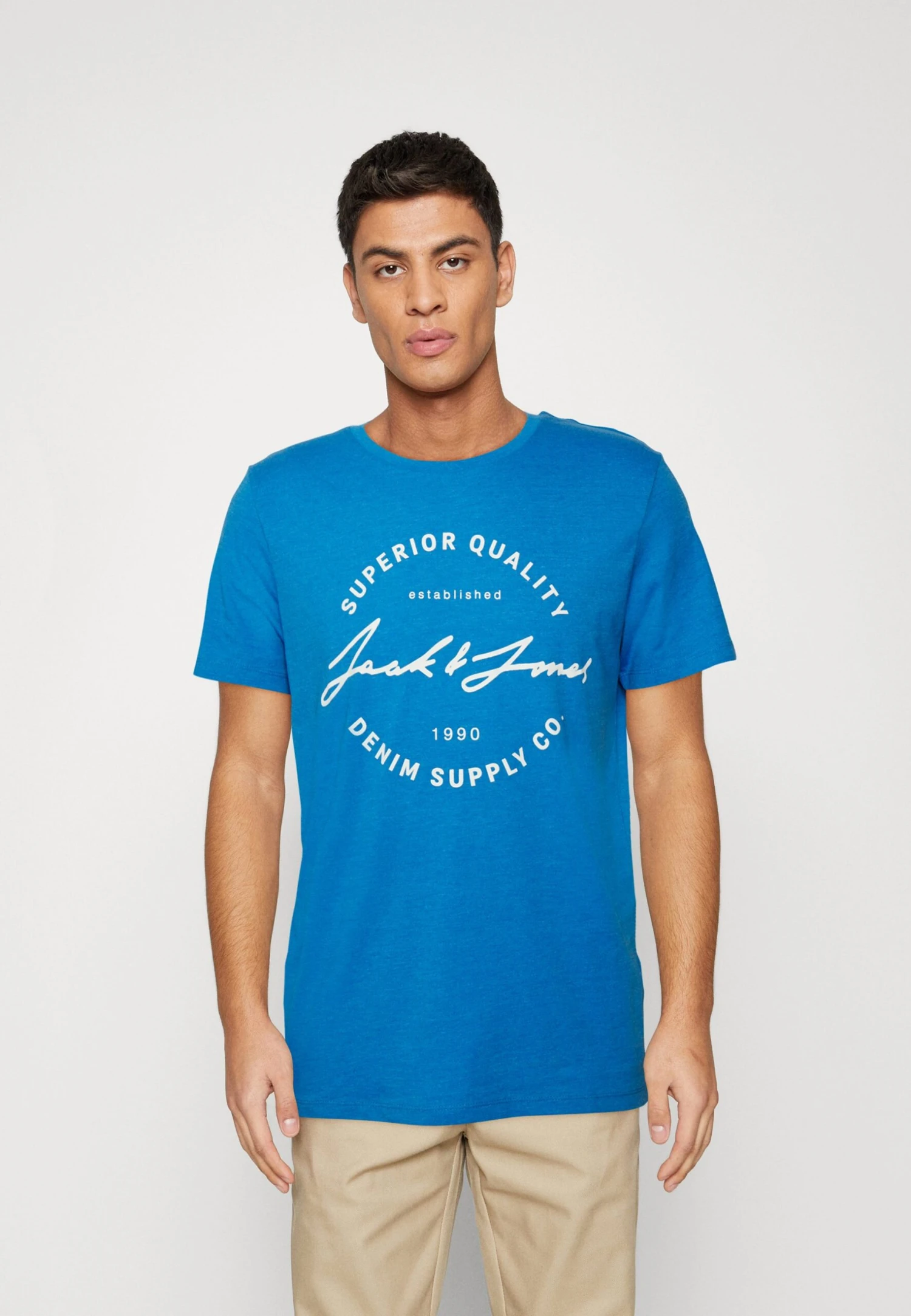 Jack & Jones Jjace Tee Crew Neck 3 Pack - T-Shirt Print - Navy/Wrought/French 4 Jack & Jones Jjace Tee Crew Neck 3 Pack - T-Shirt Print - Navy/Wrought/French - Afbeelding 2