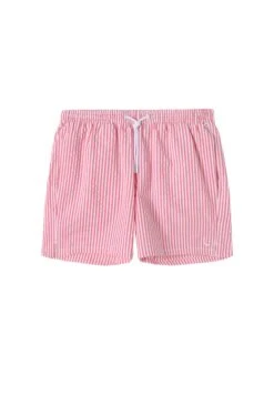 Intimissimi Striped Seersucker - Zwemshorts -White Red -Heren Mode Boutique ace67fc4112f4dc6b01b6272980b29bf