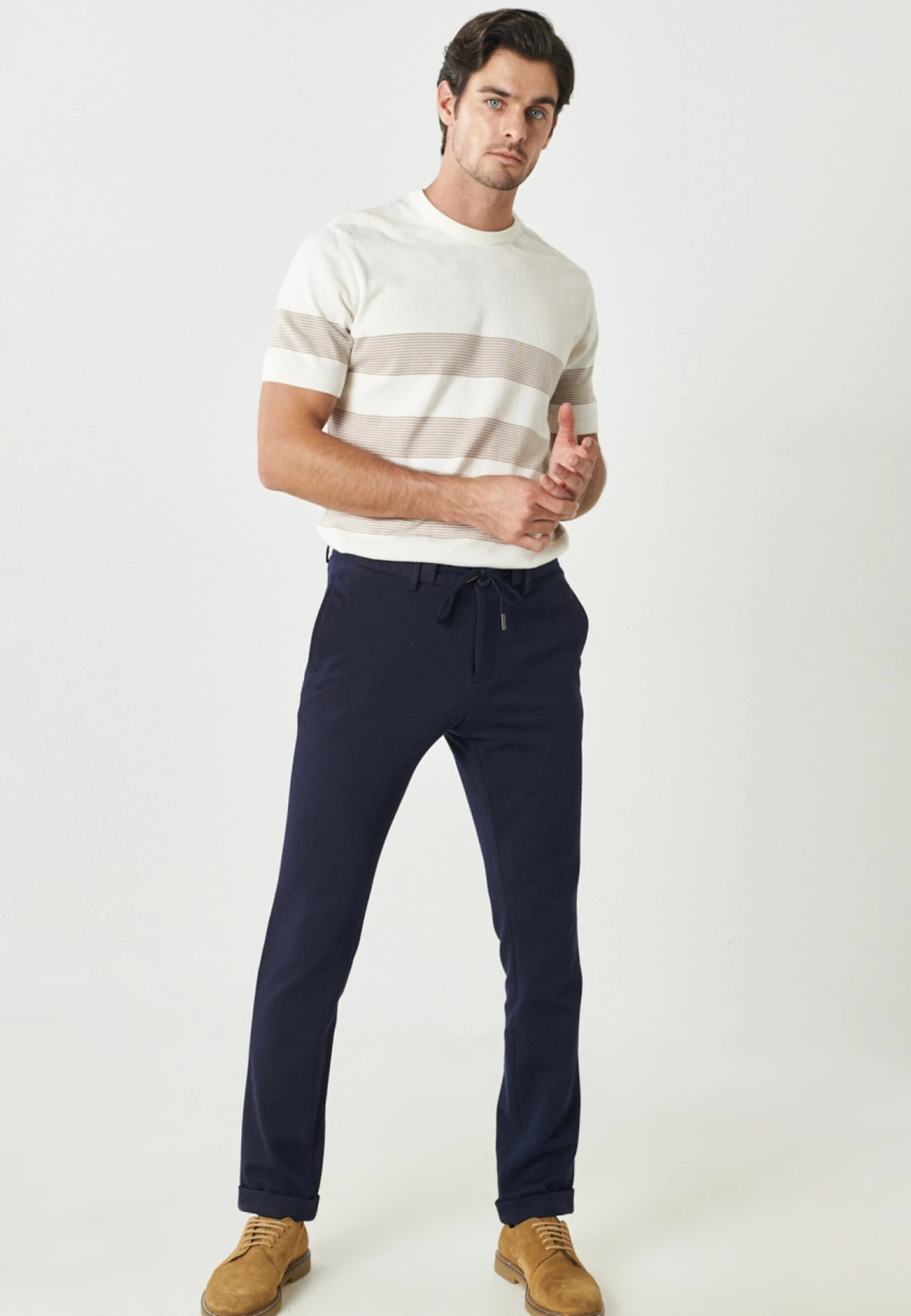 Slim Fit - Broek - Navy Blue 4 Slim Fit - Broek - Navy Blue - Afbeelding 2