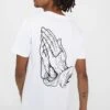 Mister Tee Pray Hands - T-Shirt Print - White -Heren Mode Boutique b641f7ad7935439bb5a08f48b0262dd5