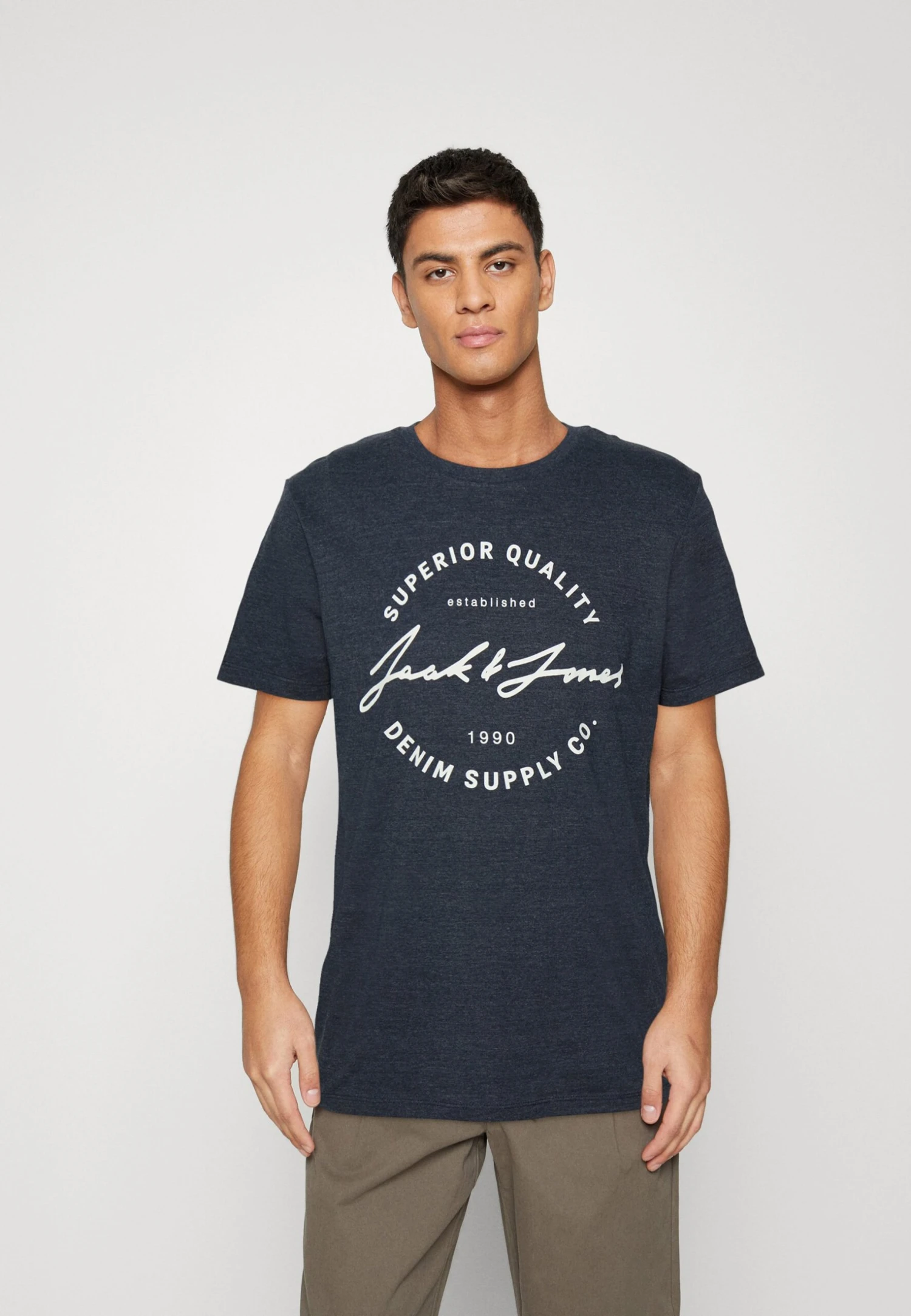 Jack & Jones Jjace Tee Crew Neck 3 Pack - T-Shirt Print - Navy/Wrought/French 7 Jack & Jones Jjace Tee Crew Neck 3 Pack - T-Shirt Print - Navy/Wrought/French - Afbeelding 5