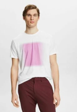 Edc By Esprit Mit Print - T-Shirt Print - White