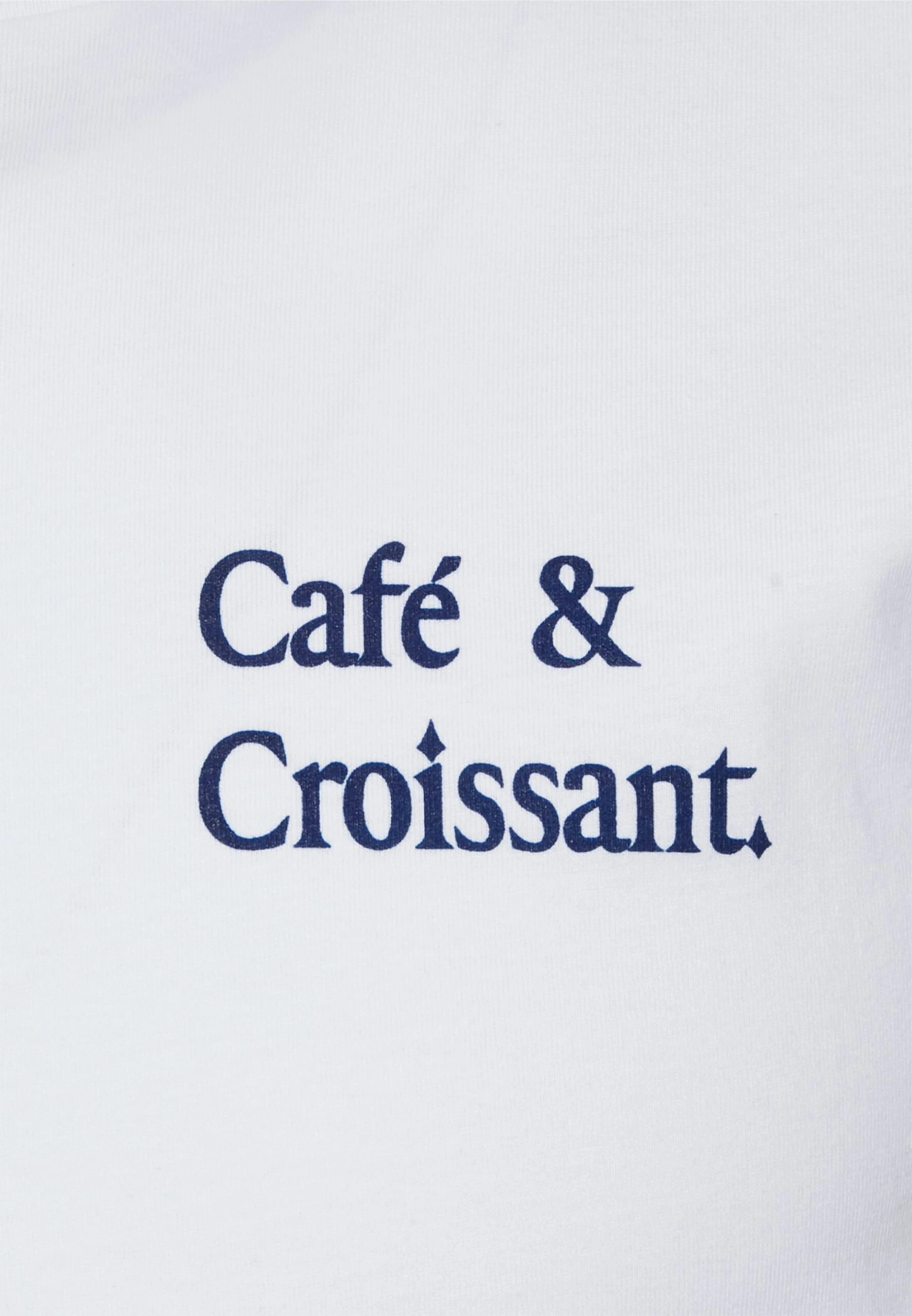 Cafe Croissant Unisex - T-Shirt Print - White 5 Cafe Croissant Unisex - T-Shirt Print - White - Afbeelding 3
