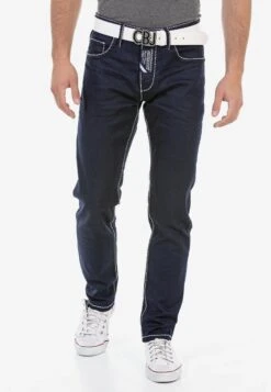 Cipo & Baxx Jeans - Straight Leg Jeans - Darkblue -Heren Mode Boutique c47db4e2d3194ce8896a8be4fd03a2ce