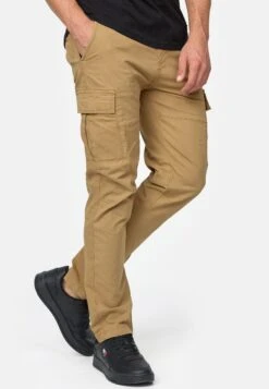 Indicode Jeans Cargobroek - Camel -Heren Mode Boutique c9844cd080aa4709a2774f1b8770dc89
