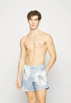 Abercrombie & Fitch Pull On Exploded Floral - Zwemshorts - Blue