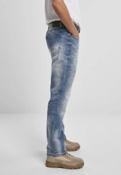 Brandit Herren- Straight Leg Jeans - Blue Washed -Heren Mode Boutique d04abbe276594c768e171e0d96404c50